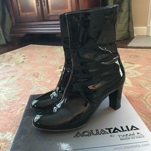 AquaTalia Black patent leather boots